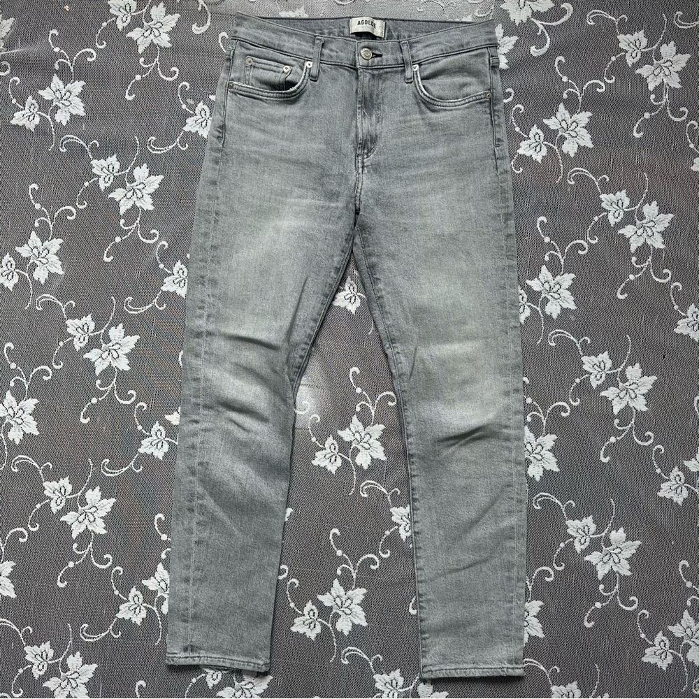 AGOLDE  TONI Mid Rise Straight Slim Ankle Jeans Gray size 26 - Picture 2 of 16